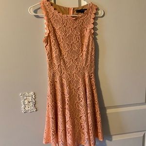 City Studio Fit and Flare Dress-Size 3-Peach